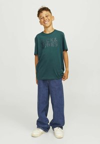 Jack & Jones Junior JJECORP LOGO TEE O-NECK - Potiskana majica - deep teal