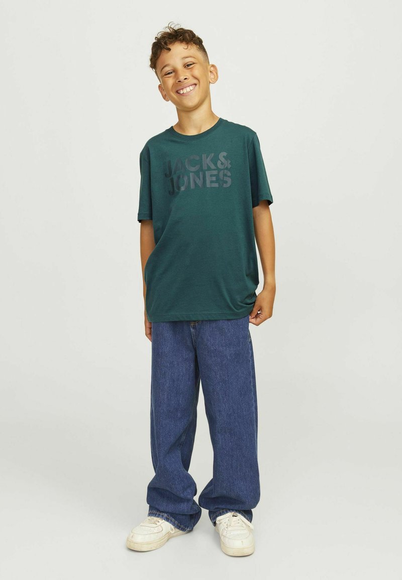 Jack & Jones Junior JJECORP LOGO TEE O-NECK - Potiskana majica - deep teal