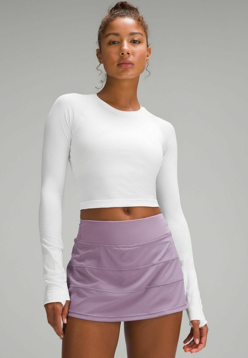 lululemon SWIFTLY TECH CROPPED LONG SLEEVE 2.0 - Langarmshirt - white ...