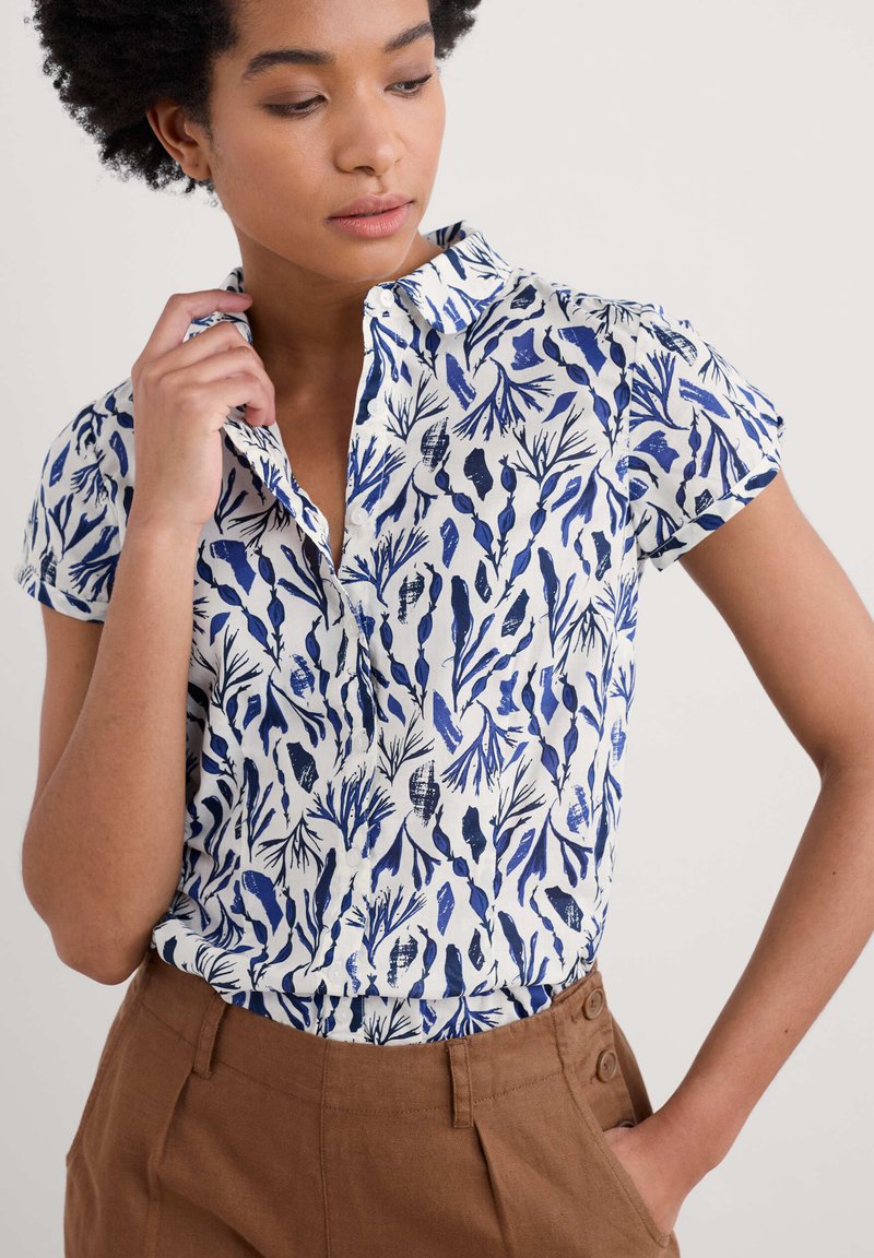 Seasalt Cornwall RUSHMAKER - Blus - blue harbour fronds chalk