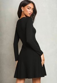 Lipsy PETITE FIT - FLORAL APPLIQUE - Pulóverruha - black
