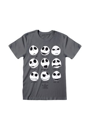 Henry Tiger DISNEY NIGHTMARE BEFORE CHRISTMAS MANY FACES - Triko s potiskem - charcoal grey