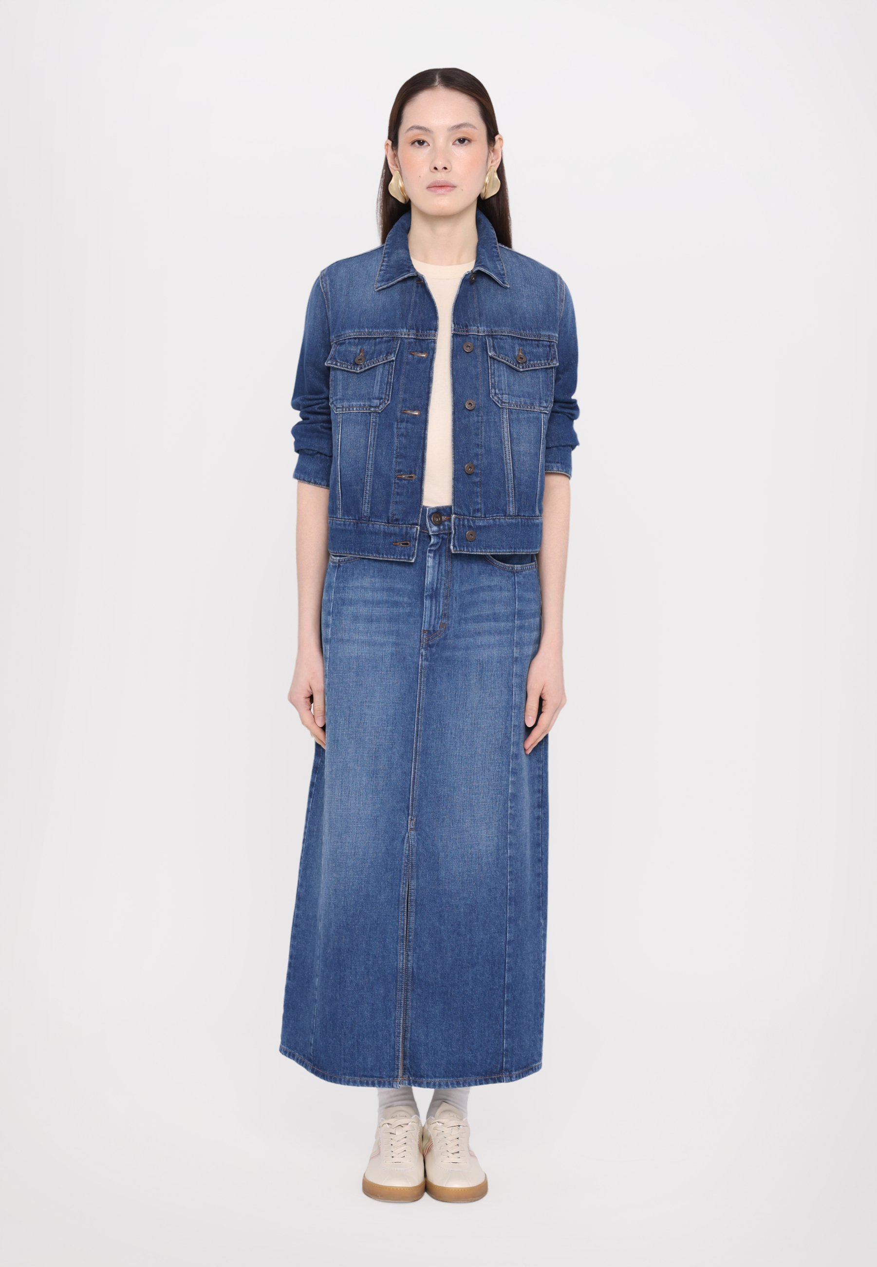 WEEKEND MaxMara GESSO - Denim skirt - navy/blue - Zalando.co.uk