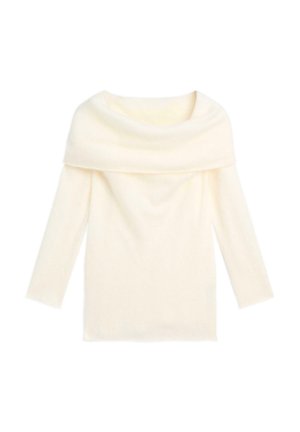 Massimo Dutti SWEATER WITH EXPOSED SHOULDERS - Svetr - white