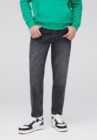 BZB DELAVÉ NOIR - Jean slim - noir