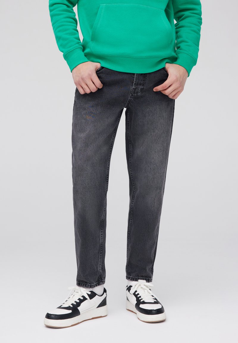 BZB DELAVÉ NOIR - Jean slim - noir