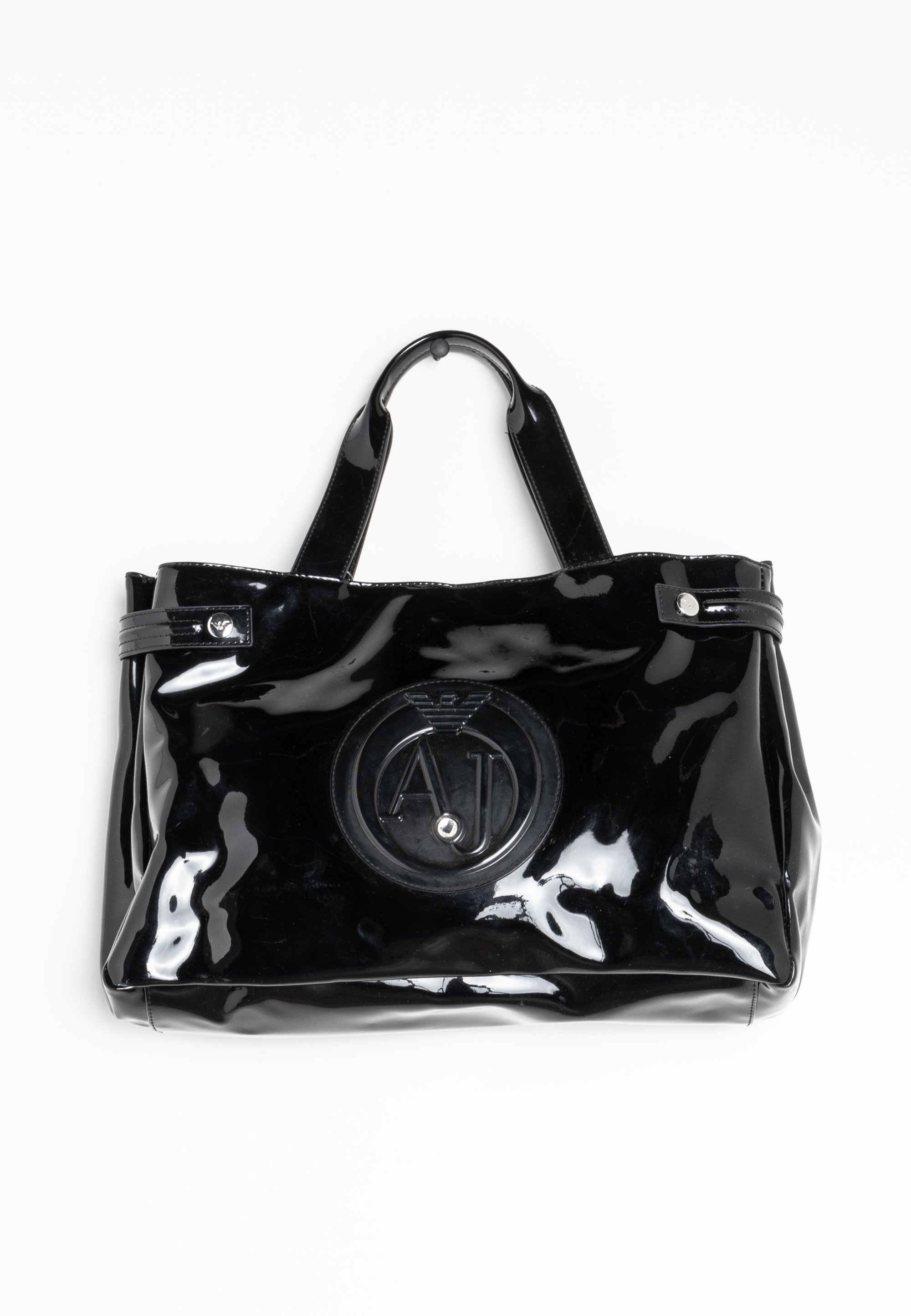 Cabas Sac A Main Vernis Armani Cabas Sac Armani Vernis Noir Grand