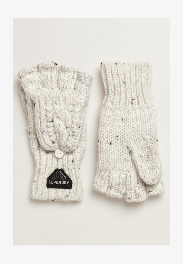 GRACIE - Mitenki - winter white tweed