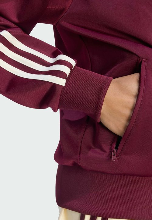 adidas FIREBIRD TRACK TOP LOOSE - Sudadera con cremallera - maroon cream white — foto 3