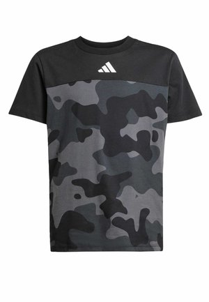 adidas Sportswear SEASONAL ESSENTIALS CAMO - T-Shirt print - black   white