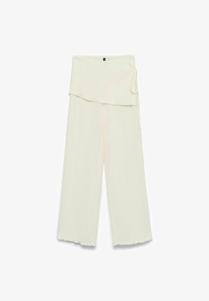 Vero Moda, TROUSERS VMNORA MID WAIST TROUSERS - Pantalon classique - snow white