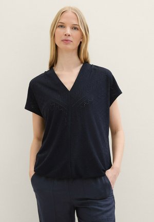 TOM TAILOR MIT LOCHMUSTER - T-shirts basic - sky captain blue