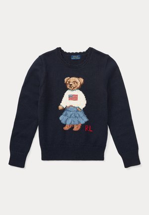 Polo Ralph Lauren, POLO BEAR COTTON SWEATER 7-14Y - Džemper - hunter navy