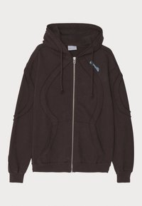 ZIPPED DRAWSTRING HOODIE - Sweatjakke - ebony brown