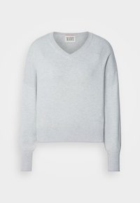 Scotch & Soda CORE V NECK RELAXED  - Strikkegenser - light grey melange