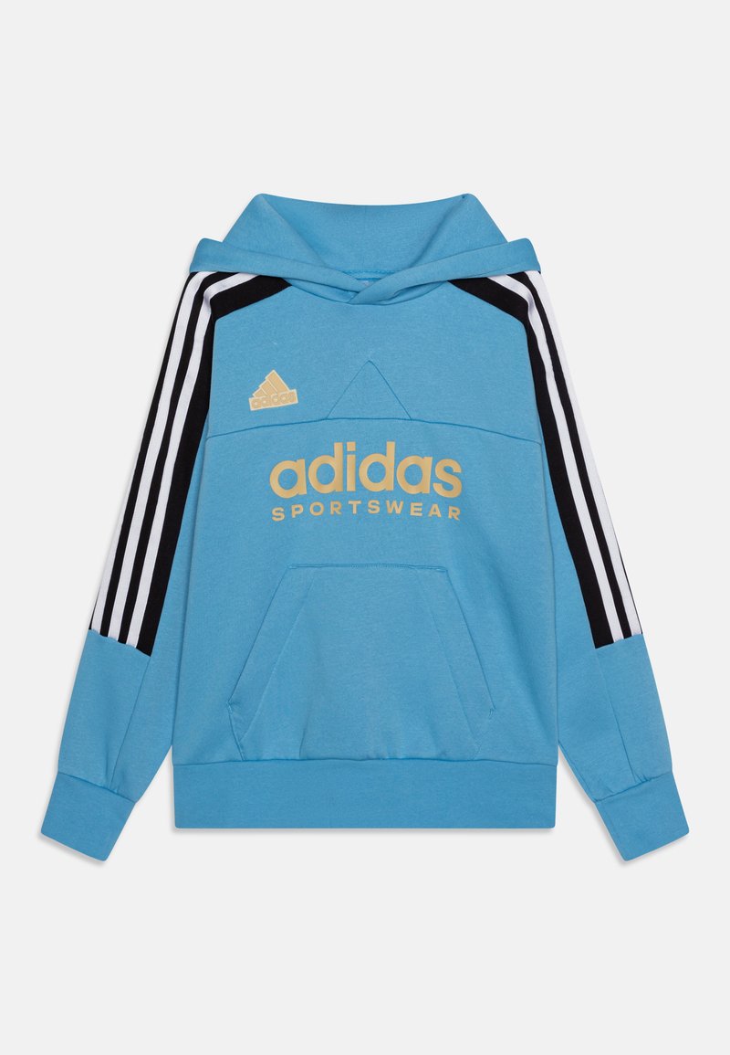 adidas Performance TIRO NATIONS PACK KIDS - Džemperis ar kapuci - light blue/black/white/hazy beige