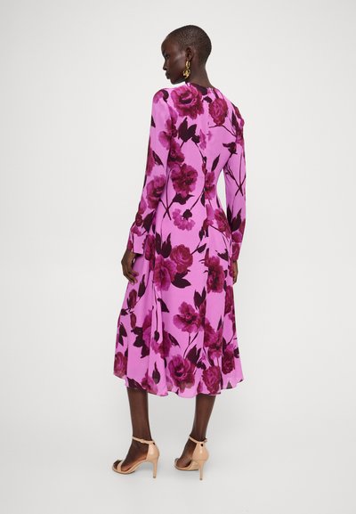 Erdem LONG SLEEVE MIDI DRESS - Denní šaty - wisteria