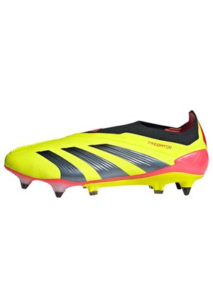 PREDATOR ELITE LACELESS - Screw-in stud football boots - semi solar slime   solar red   core black