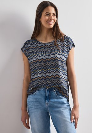 Street One, DROPPED SHOULDER BLUSENSHIRT MIT RUNDHALS - Blouse - frozen wave