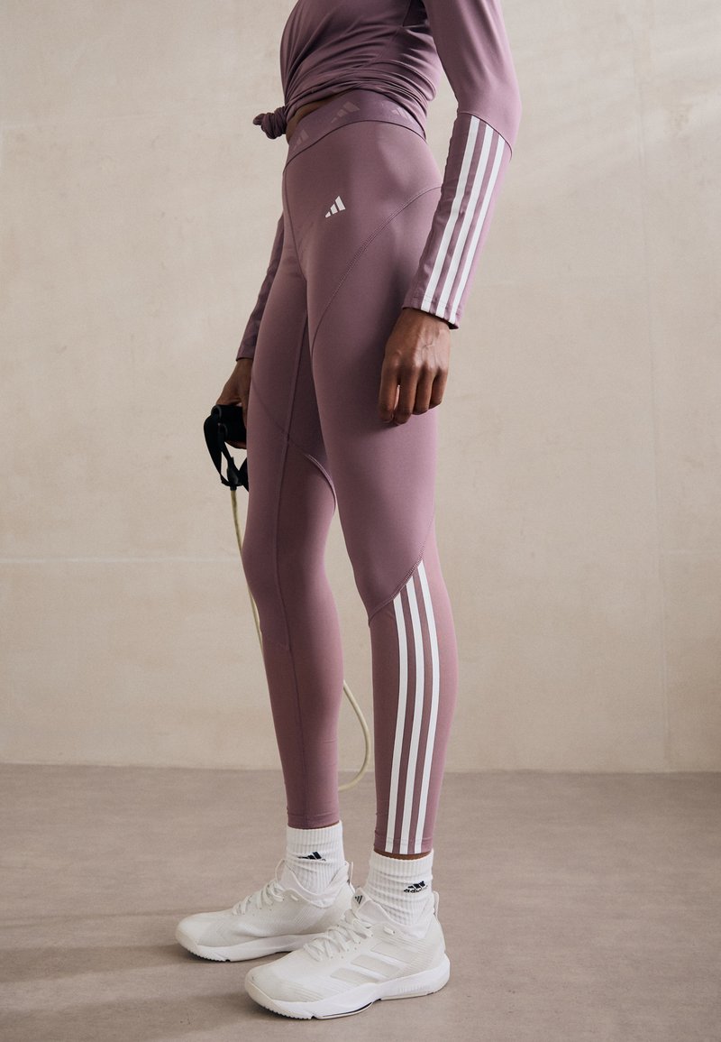 adidas Performance Tajice - shadow fig/white