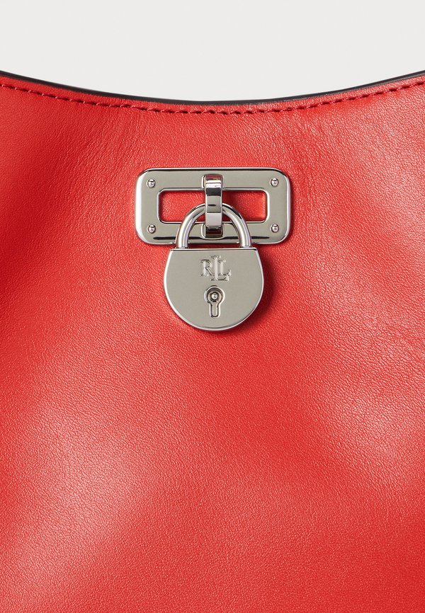 LEATHER SMALL TANNER SHOULDER BAG - Handbag - bright vermillion3