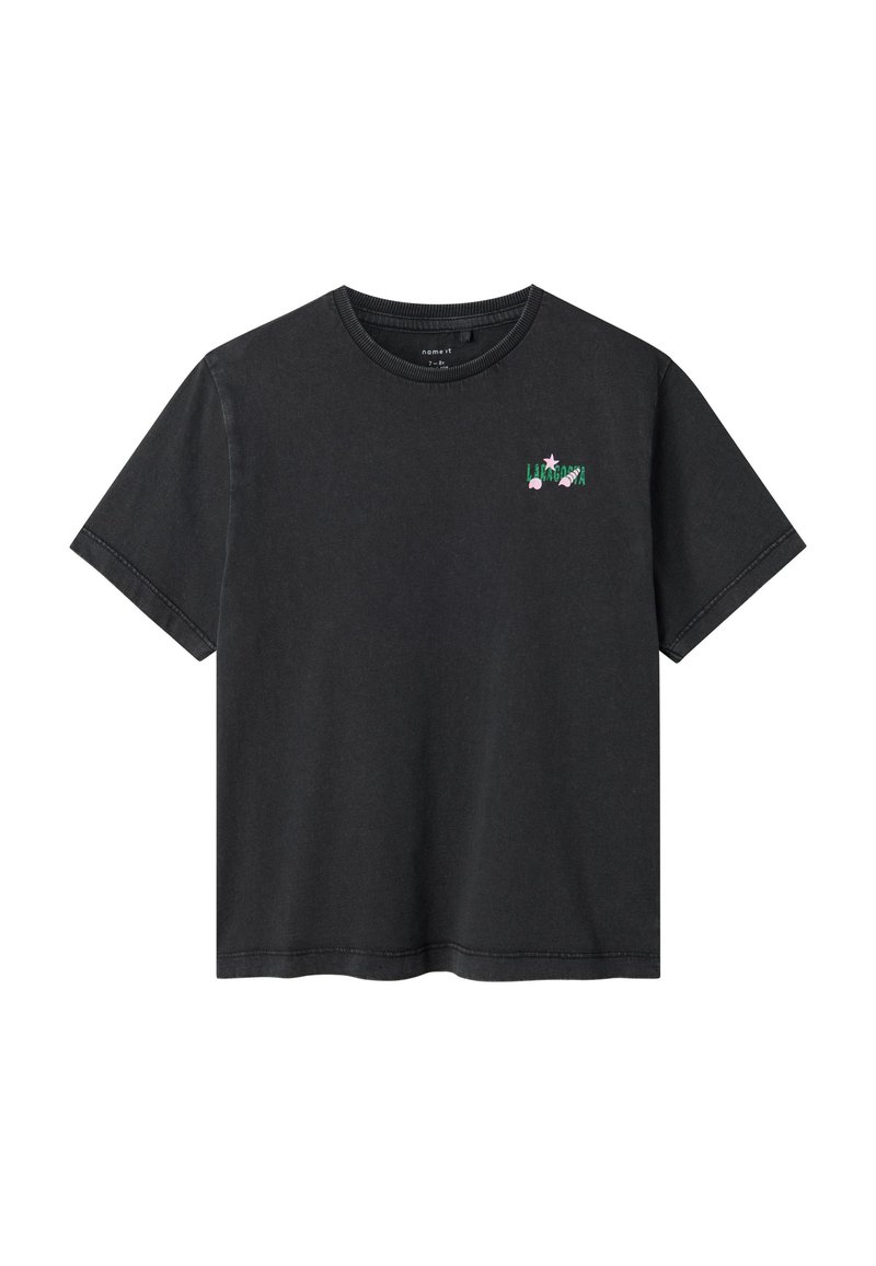 name it T-shirt print zwart