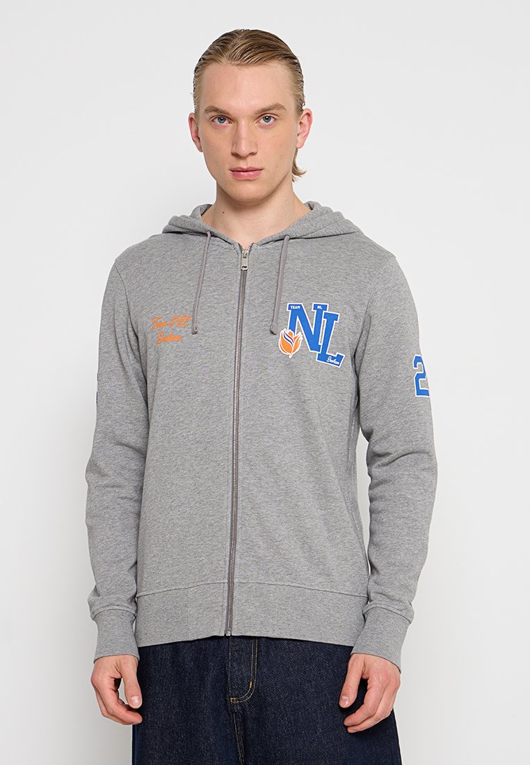 Denham Sweater met rits grijs