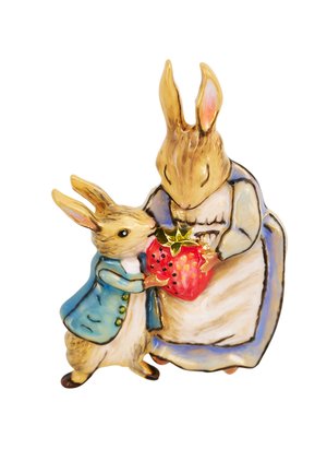 FABLE ENGLAND, FABLE ENGLAND X PETER RABBIT MRS RABBIT BROOCH - Brooch - gold-coloured