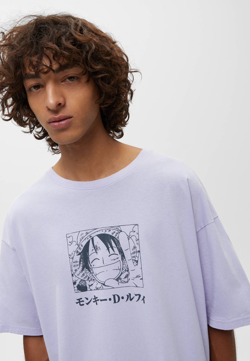 Pull Bear One Piece Luffy Print T Shirt Mauve Lilac Zalando De Pull Bear One Piece Luffy Print T Shirt Mauve Lilac Zalando De