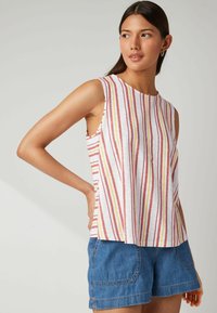 Next Top - pink yellow stripe print