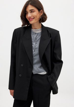 MAXI DOUBLE BREASTED - Blazer - black
