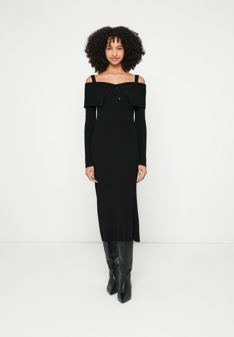 TWINSET Jurk gemêleerd zwart TWINSET Jurk gemêleerd zwart