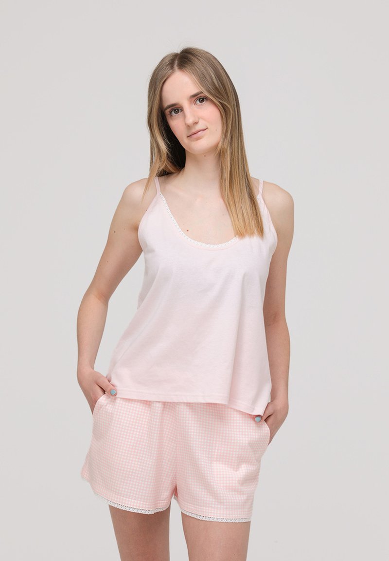 Salutation Pyjama Set - Pink Bronze Stripe