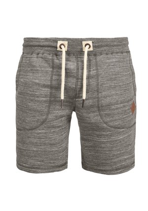 Hallid hallist puuvillast segakangast lühikesed püksid, millel on tekstuuriga kangas, elastne vöökoht, kreemikat värvi pael ja küljetaskud. Esiosas nahast logomärgiga.