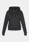 ICONS TONAL HOODIE SWEATSHIRT WITH BIG LOGO - Majica s kapuljačom - black