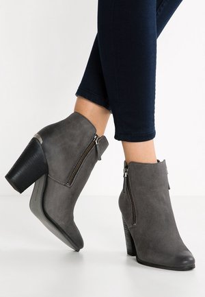 Enkellaarsjes met hoge hak - grey