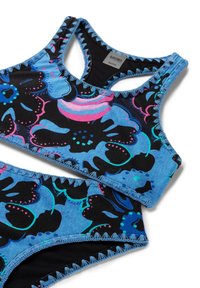 Shiwi CHARLIE RACERBACK SET - Bikini - blue botanic passiflora