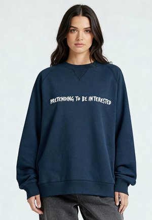 PRETENDING EMBROIDERY SUPERHEAVY - Sweatshirt - dark blue