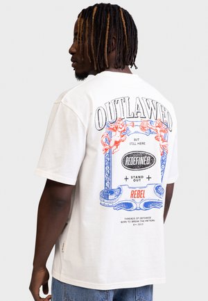 Redefined Rebel, MATHIEU TEE BOXY FIT - Μπλουζάκι με στάμπα - pristine outlawed