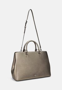 Lauren Ralph Lauren CROSSHATCH LEATHER LARGE HANNA SATCHEL - Rankinė - pewter