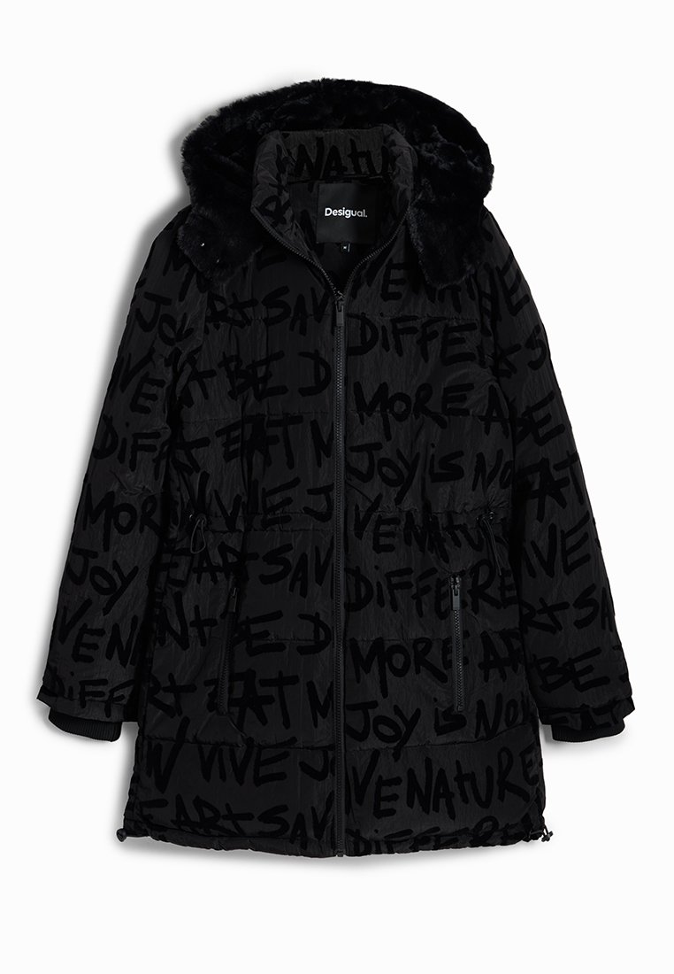 Desigual Wintermantel zwart Desigual Wintermantel zwart