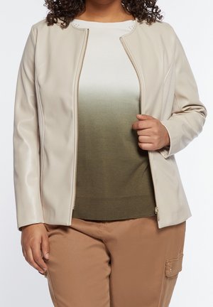 Kunstlederjacke - beige