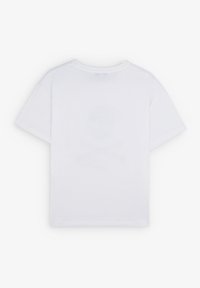 Witte t-shirt met korte mouwen gemaakt van katoen. Heeft een ronde hals en een plain achterkant zonder zichtbare logo's of graphics.
