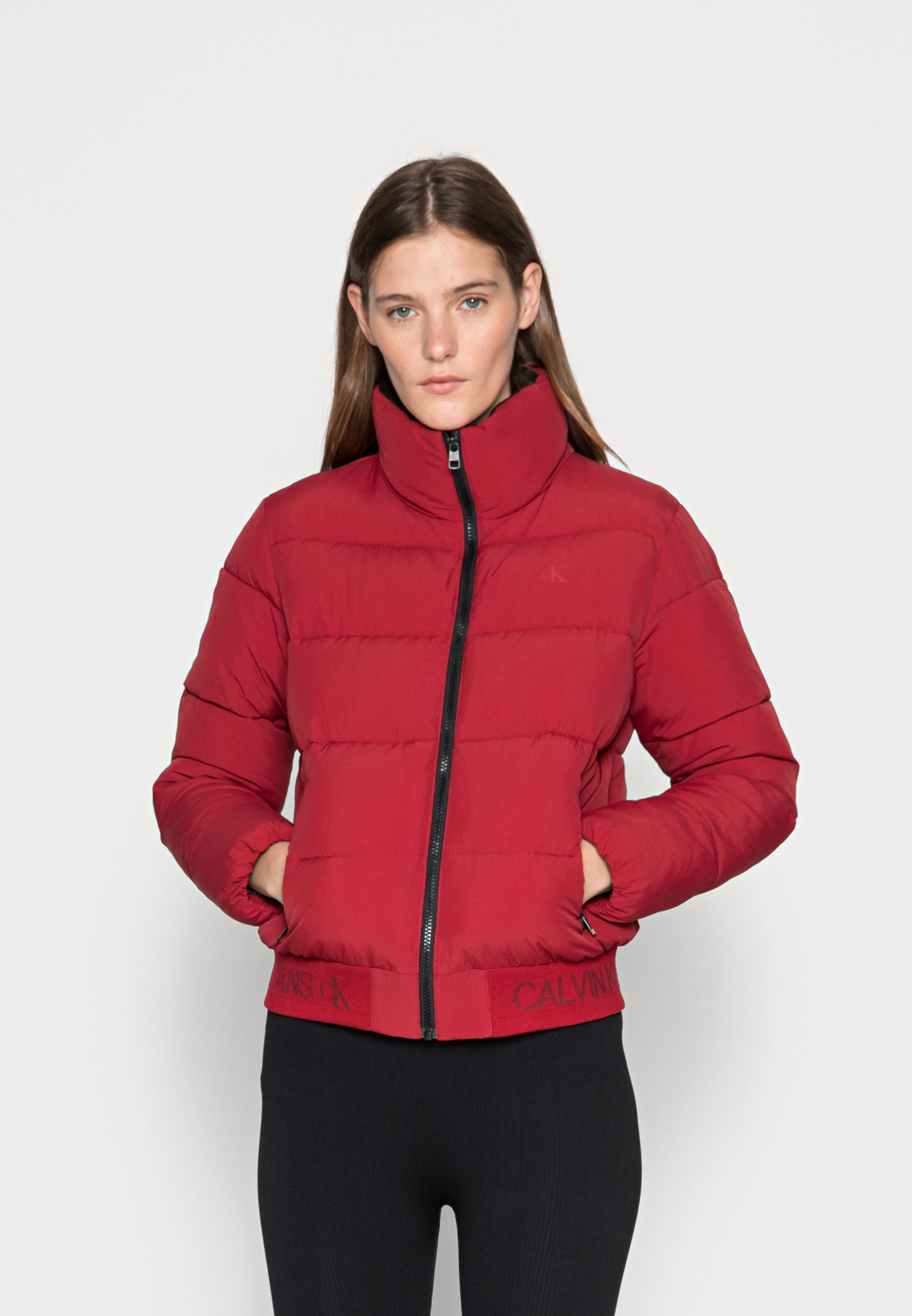 calvin klein red winter jacket