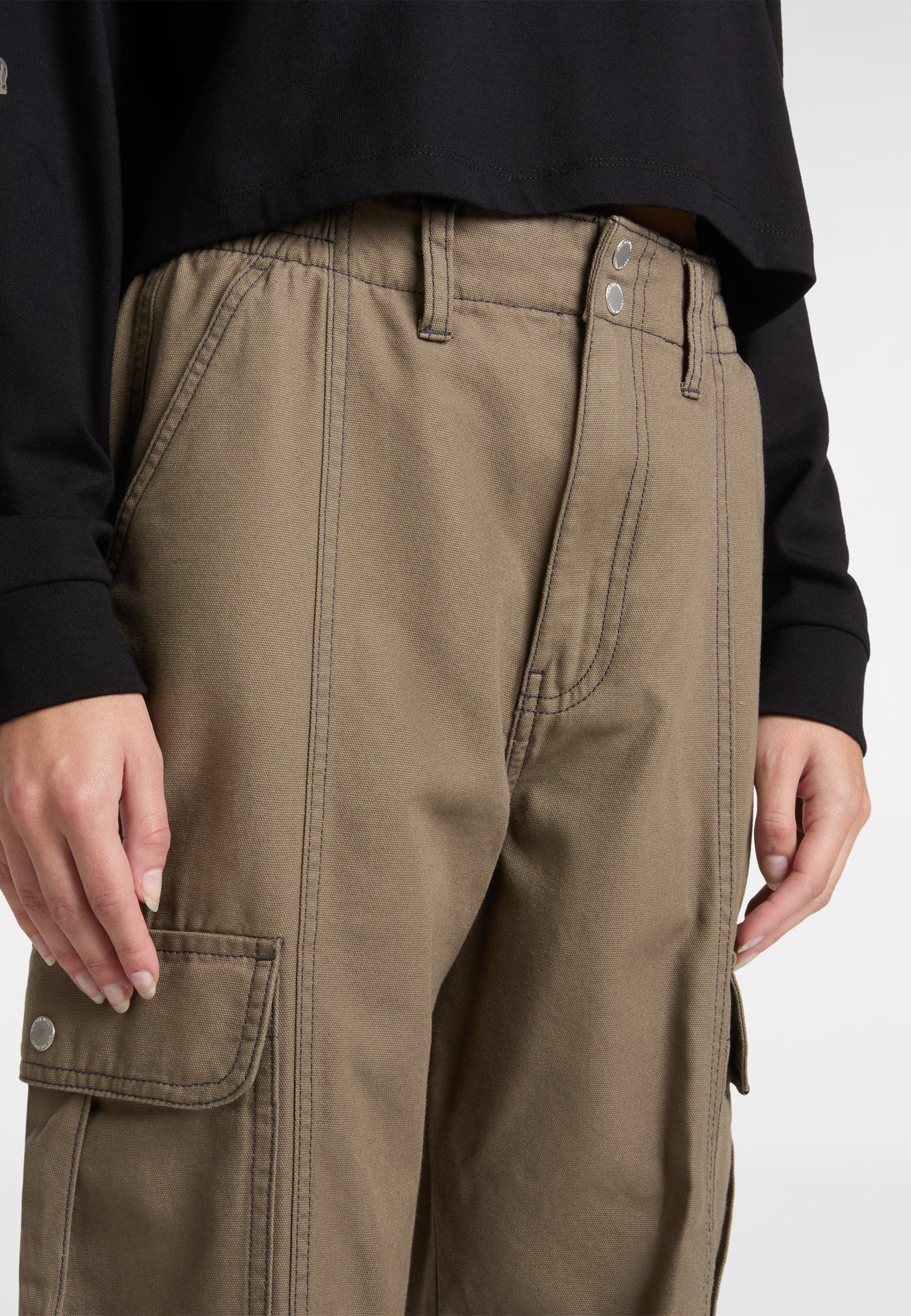 Vans 6OZ CANVAS SIDEWALK - Cargo trousers - bungee cord/brown