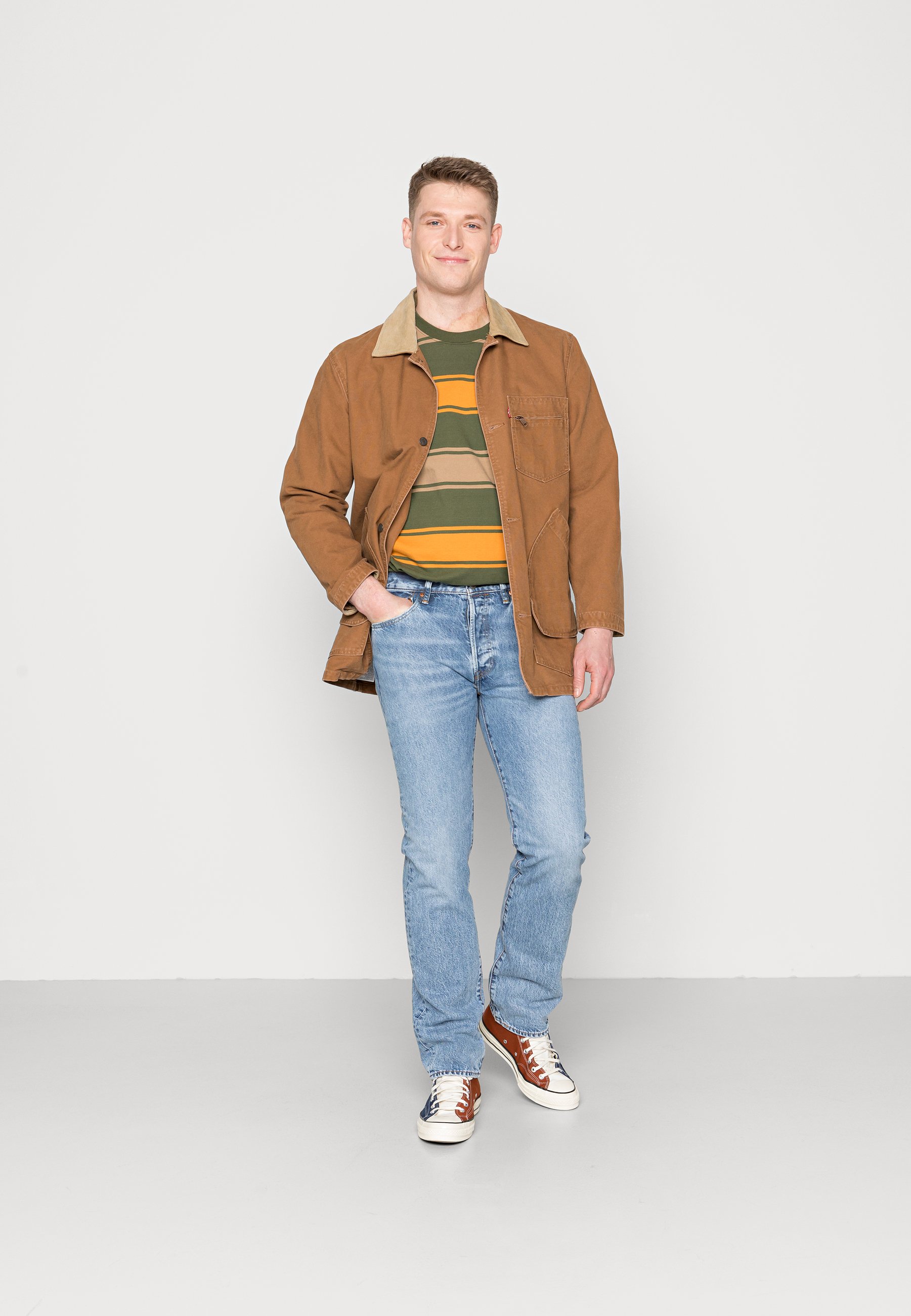 Levi's® 501® ORIGINAL - Straight leg jeans - stoneware/lichtblauw - Zalando .nl