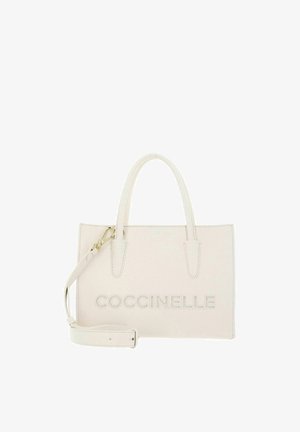 Coccinelle, MYRTHA26 HANDBAG GRAINED LEATHER - Handbag - pearl