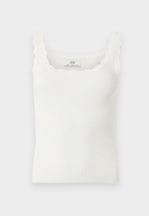 JDY, JDYNANNA SCALLOP EDGE - Débardeur - cloud dancer