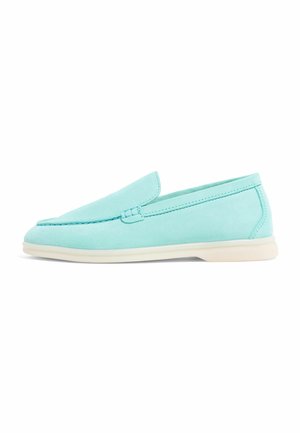 Loafers - turquoise - suede
