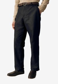 BELTED - REGULAR FIT - Vászonnadrágok - black